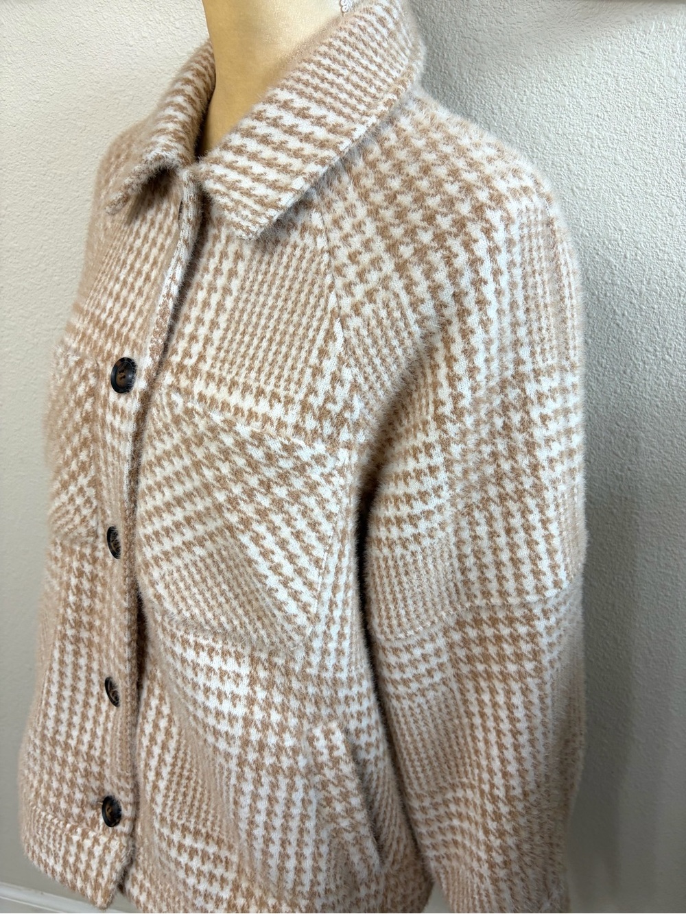 Greylin Houndstooth Shirt Jacket Medium - Picture 7 of 11